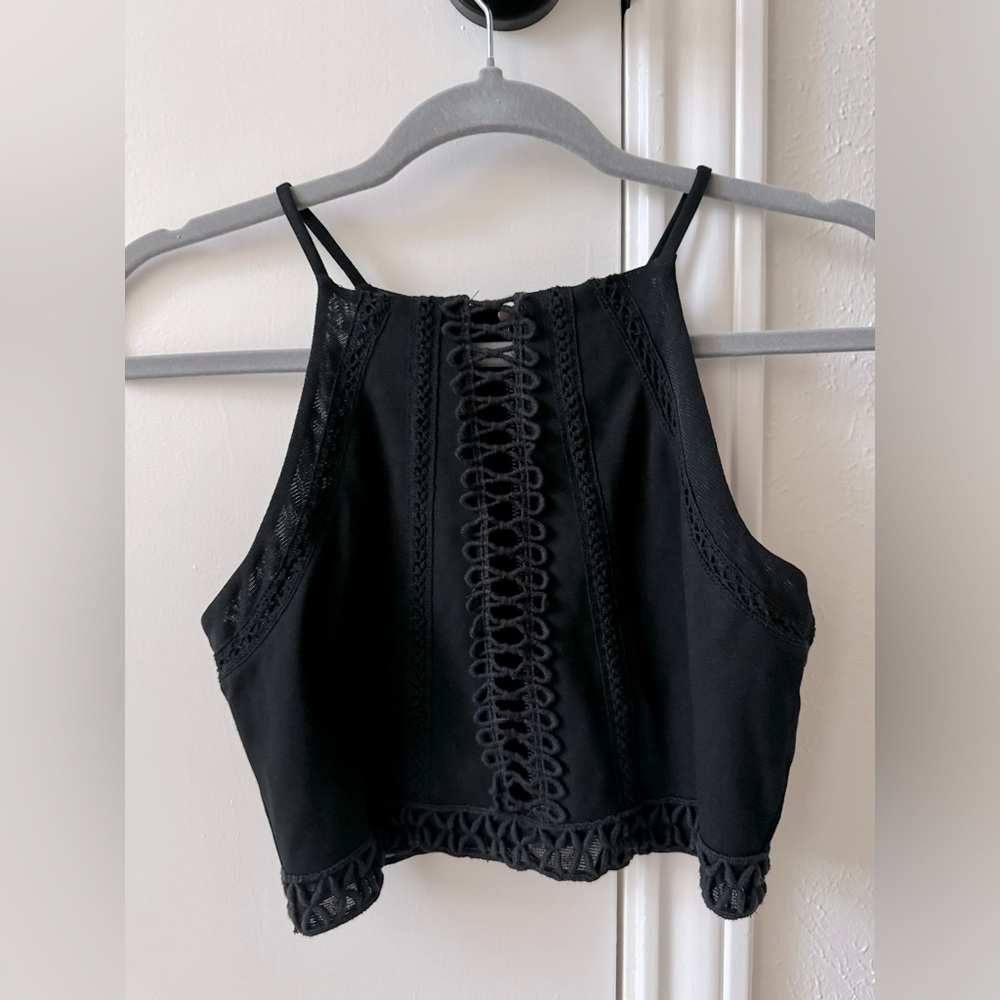 Free People Set Crop Top and Skirt with Crochet detail | Size XS